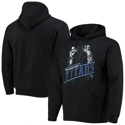 Shop Junk Food Black Tennessee Titans Star Wars Empire Pullover Hoodie