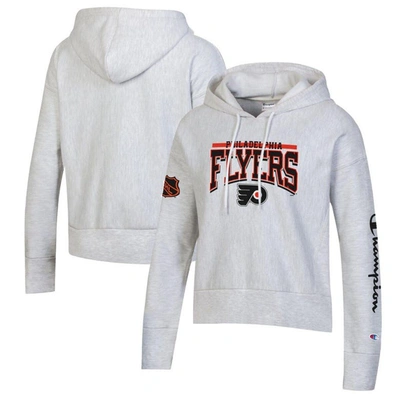 Shop Champion Heathered Gray Philadelphia Flyers Reverse Weave Pullover Hoodie In Heather Gray
