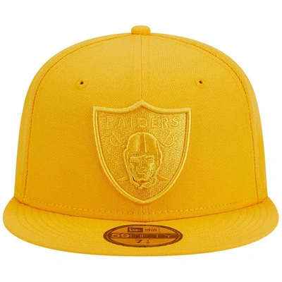 Shop New Era Gold Las Vegas Raiders Color Pack 59fifty Fitted Hat