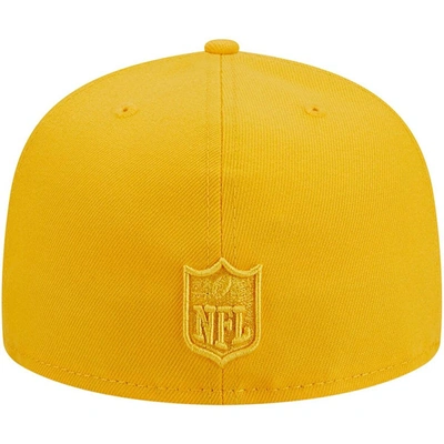 New Era Gold Las Vegas Raiders Color Pack 59fifty Fitted Hat In Gold
