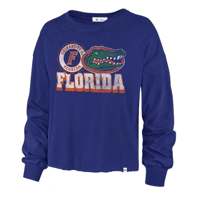 Shop 47 ' Royal Florida Gators Bottom Line Parkway Long Sleeve High Waist T-shirt