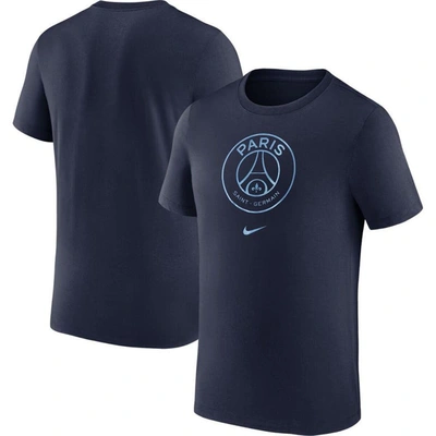 Shop Nike Navy Paris Saint-germain Crest  T-shirt