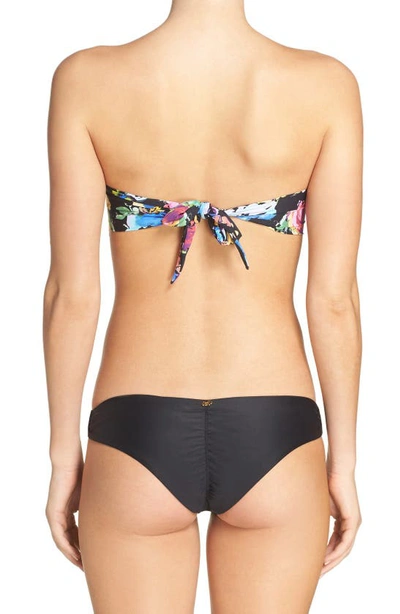 Shop Pilyq Ruched Bikini Bottoms In Midnight