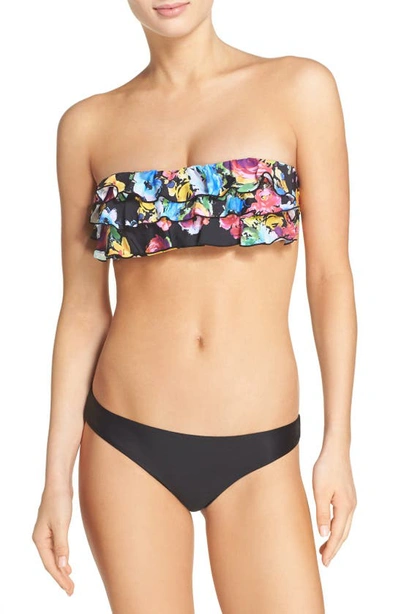 Pilyq Basic Ruched Bikini Bottoms Black In Midnight