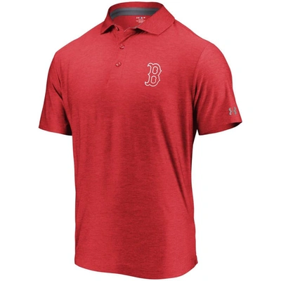 Shop Under Armour Red Boston Red Sox Playoff Outline Left Chest Performance Polo