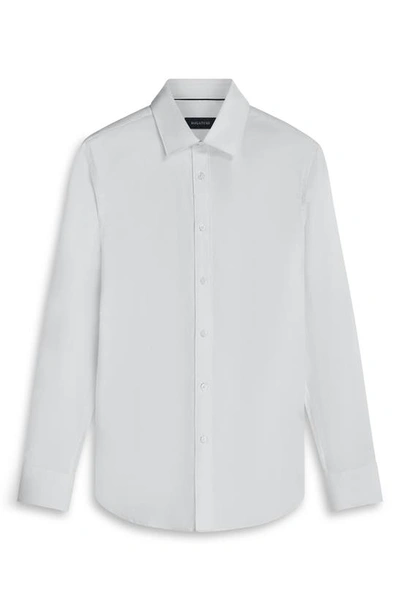 Shop Bugatchi Julian Stretch Cotton Button-up Shirt In White