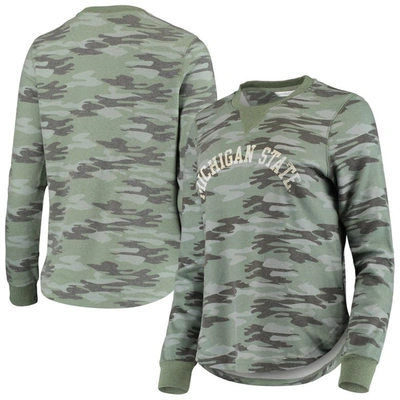Shop Camp David Camo Michigan State Spartans Comfy Pullover Sweatshirt