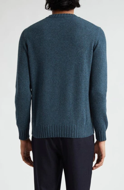 Shop Thom Sweeney Cashmere Crewneck Sweater In Moss Blue