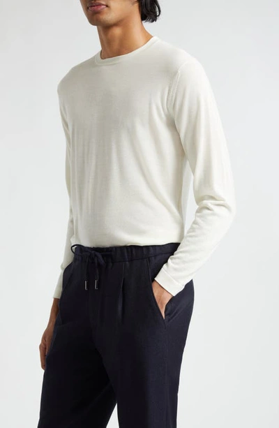Shop Thom Sweeney Relaxed Fit Merino Wool Sweater In Off White