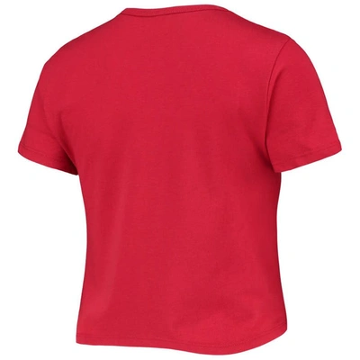 Shop Zoozatz Scarlet Ohio State Buckeyes Core Laurels Cropped T-shirt