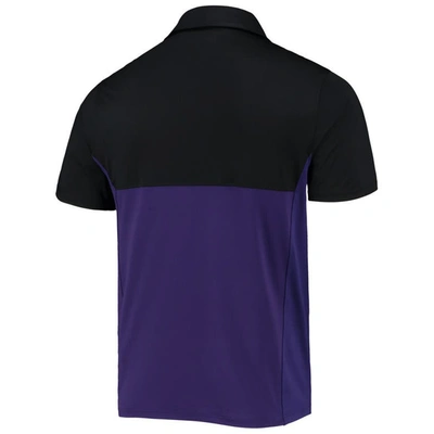 Shop Under Armour Black/purple Northwestern Wildcats 2022 Blocked Coaches Performance Polo