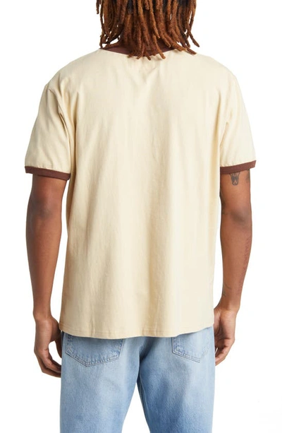 Shop Checks Downtown Ringer Graphic T-shirt In Cream/ Chocolate