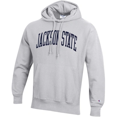 Shop Champion Gray Jackson State Tigers Tall Arch Pullover Hoodie