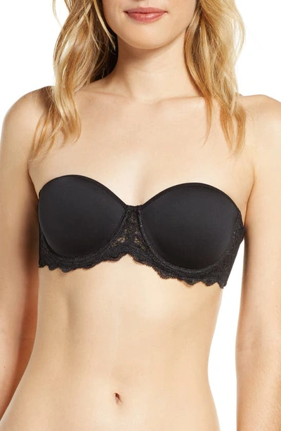 Shop Simone Perele Caresse Strapless Underwire Bra In Black