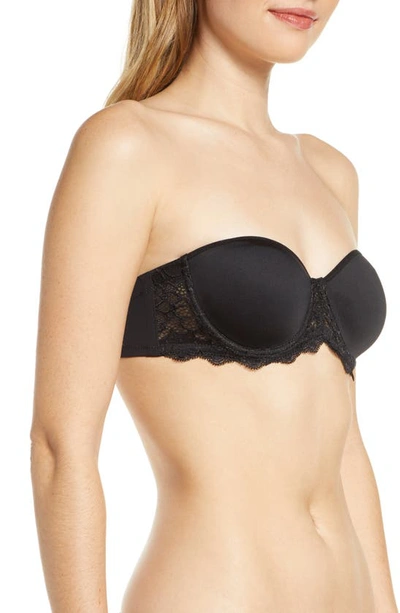 Shop Simone Perele Caresse Strapless Underwire Bra In Black