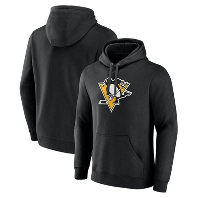 Shop Fanatics Branded Black Pittsburgh Penguins Primary Logo Pullover Hoodie
