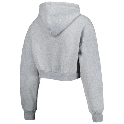 Shop The Wild Collective Gray Los Angeles Chargers Cropped Pullover Hoodie