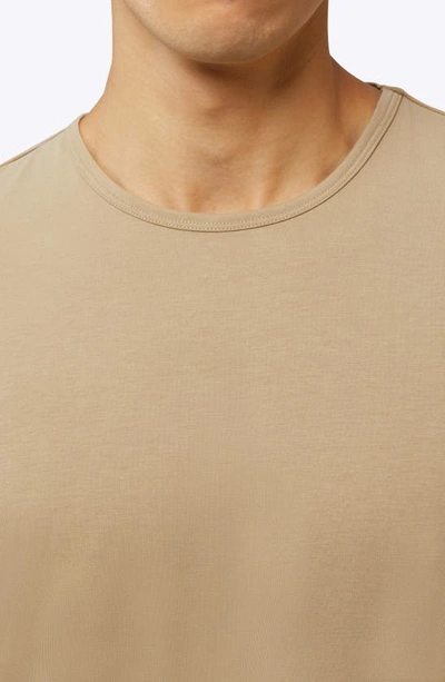 Shop Cuts Ao Curve Hem Cotton Blend T-shirt In Dove