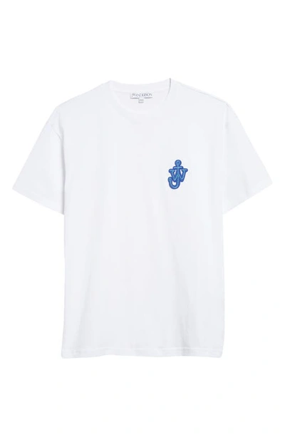 Shop Jw Anderson Anchor Logo Patch Cotton T-shirt In White