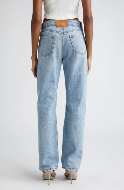 Shop Alexander Wang Mid Rise Relaxed Fit Jeans In Vintage Faded Indigo