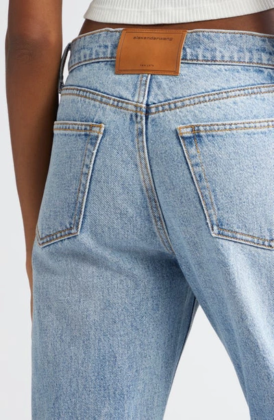 Shop Alexander Wang Mid Rise Relaxed Fit Jeans In Vintage Faded Indigo