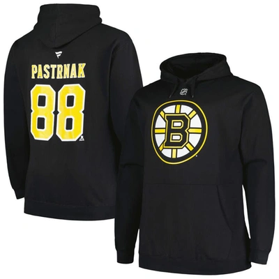 Profile Men's  David Pastrnak Black Boston Bruins Big And Tall Name And Number Pullover Hoodie In Black