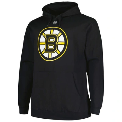 Shop Profile David Pastrnak Black Boston Bruins Big & Tall Name & Number Pullover Hoodie