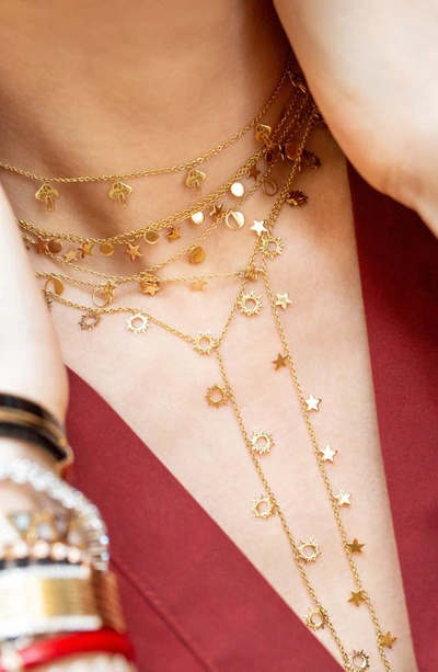 Shop L'atelier Nawbar Moon Circulation Charm Choker Necklace In Gold