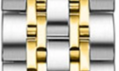 Shop The Posh Tech Posh Tech Rainey Silver/gold Stainless Steel Band For Apple Watch In Silver/gold/silver