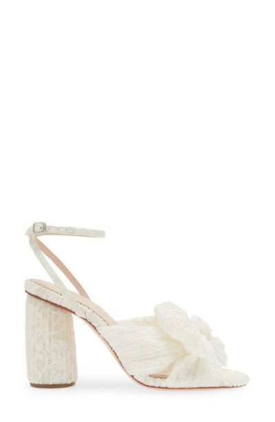 Shop Loeffler Randall Camellia Ankle Strap Sandal In White/ Cream