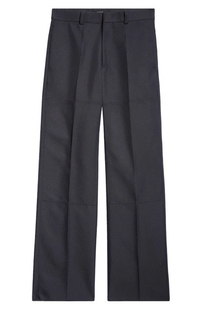 Shop Jil Sander Wide Leg Trousers In Dark Blue