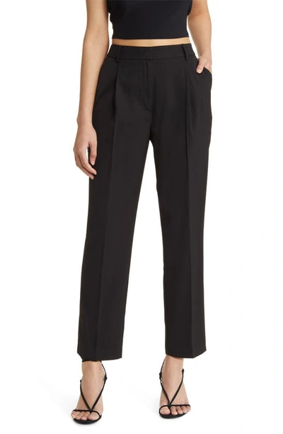 Topshop Pinseam Tailored Sweatpants In Black In Black