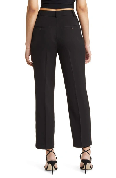 Topshop Pinseam Tailored Sweatpants In Black In Black