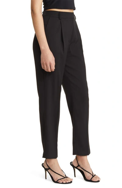 Topshop Pinseam Tailored Sweatpants In Black In Black