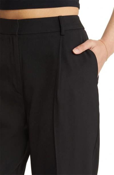 Topshop Pinseam Tailored Sweatpants In Black In Black