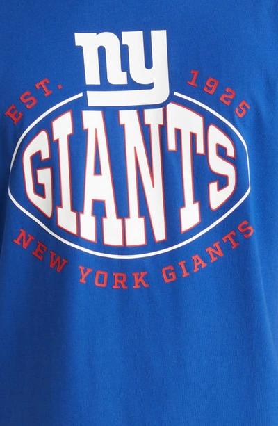 Shop Hugo Boss X Nfl Stretch Cotton Graphic T-shirt In New York Giants Dark Blue