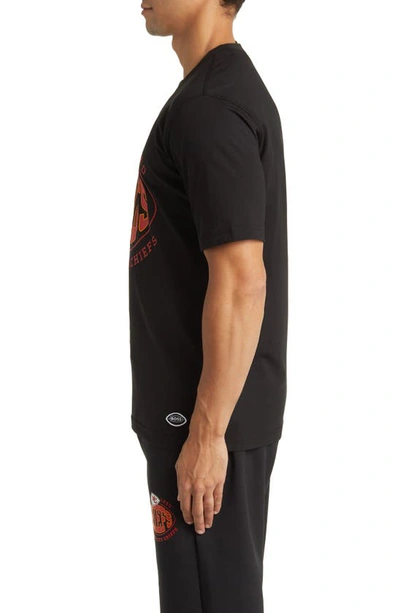 Shop Hugo Boss X Nfl Stretch Cotton Graphic T-shirt In Kansas City Chiefs Black