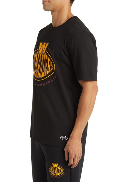 Shop Hugo Boss Boss X Nfl Stretch Cotton Graphic T-shirt In Washington Commanders Black
