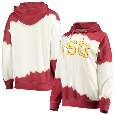 Shop Gameday Couture White/cardinal Iowa State Cyclones For The Fun Double Dip-dyed Pullover Hoodie