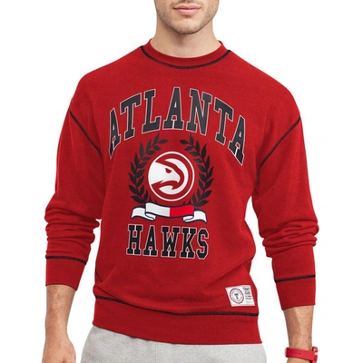 Shop Tommy Jeans Red Atlanta Hawks Peter French Terry Pullover Sweatshirt