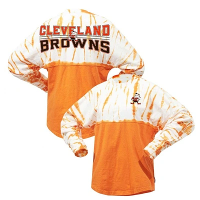 Shop Fanatics Branded Orange Cleveland Browns Vintage Bamboo Spirit Jersey Long Sleeve T-shirt