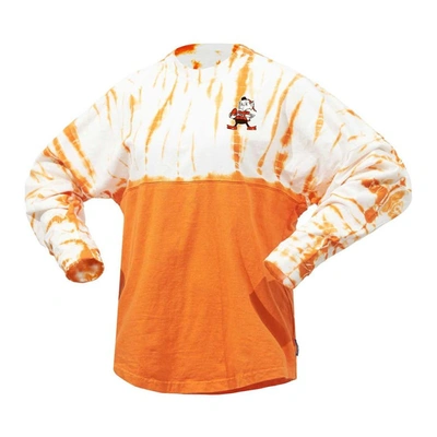 Shop Fanatics Branded Orange Cleveland Browns Vintage Bamboo Spirit Jersey Long Sleeve T-shirt