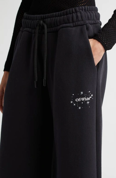 Off-white Cotton-jersey Sweatpants In Black White