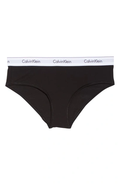 Shop Calvin Klein Modern Cotton Blend Hipster Briefs In Black