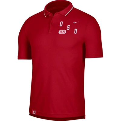 Shop Nike Scarlet Ohio State Buckeyes Wordmark Performance Polo