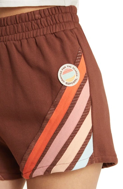 Rip Curl Trails Fleece Shorts In Brown