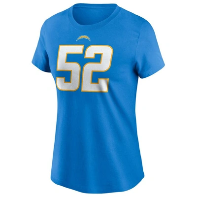Shop Nike Khalil Mack Powder Blue Los Angeles Chargers Player Name & Number T-shirt
