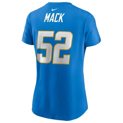 Shop Nike Khalil Mack Powder Blue Los Angeles Chargers Player Name & Number T-shirt