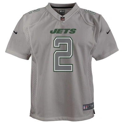 Shop Nike Youth  Zach Wilson Gray New York Jets Atmosphere Game Jersey
