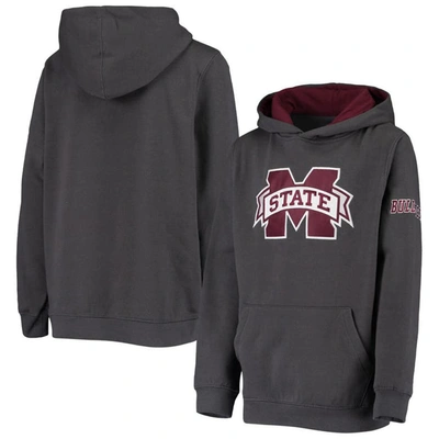 Shop Stadium Athletic Youth Charcoal Mississippi State Bulldogs Big Logo Pullover Hoodie